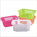 Stackabke plastic basket for vegetable & Fruit rack plastic vegetable storage basket